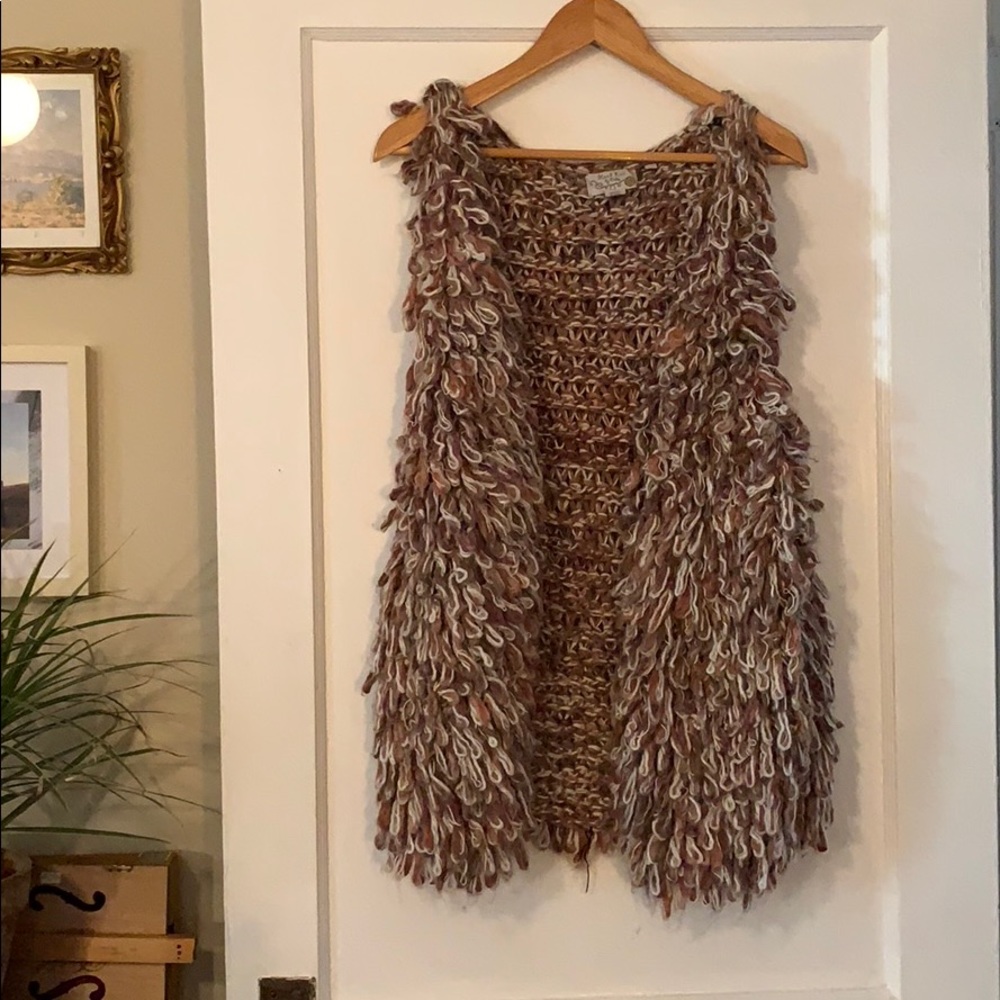SOLD Anthropologie colorful yarn vest